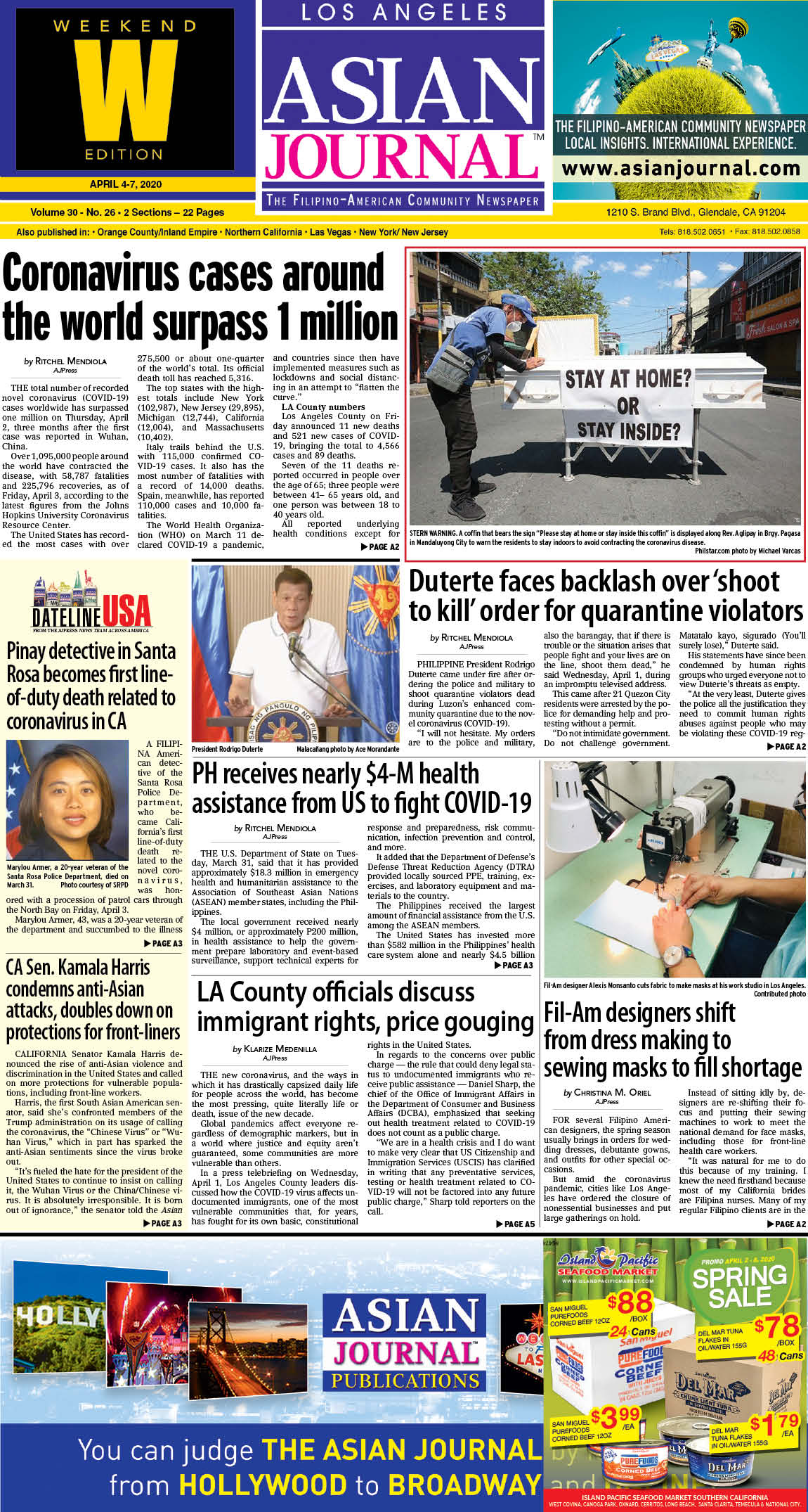 Los Angeles Weekend Edition April 4 7, 2020